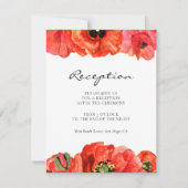 Hochzeitskarte für Rote Mohnblumen Einladung (Vorderseite)