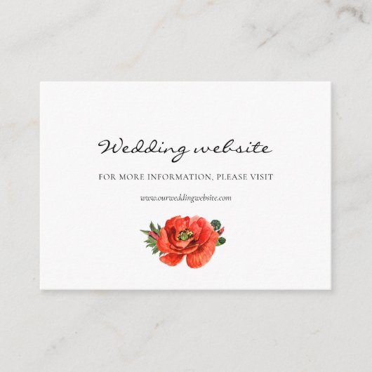 Hochzeitskarte für Rote Popper Begleitkarte (Vorderseite)