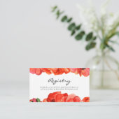 Hochzeitskarte für Rotmohnchen Begleitkarte (Stehend Vorderseite)