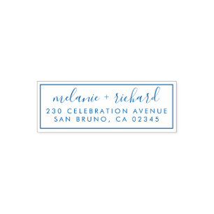 Hochzeitskarte für RSVPs & Dankeschön-Rücksende Permastempel
