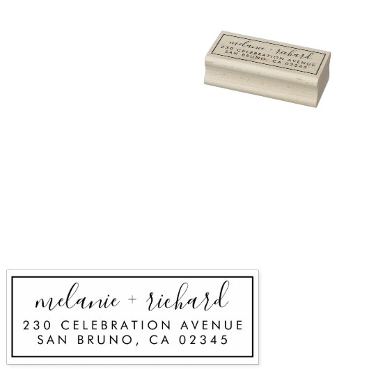 Hochzeitskarte für RSVPs & Dankeschön-Rücksendeadr Gummistempel (Stempel)