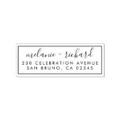 Hochzeitskarte für RSVPs & Dankeschön-Rücksendeadr Gummistempel (Prägung)