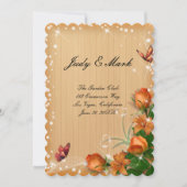 Hochzeitskarte für rustikale Holzflora Einladung (Vorderseite)