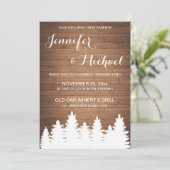 Hochzeitskarte für rustikales Waldkorn Einladung (Stehend Vorderseite)