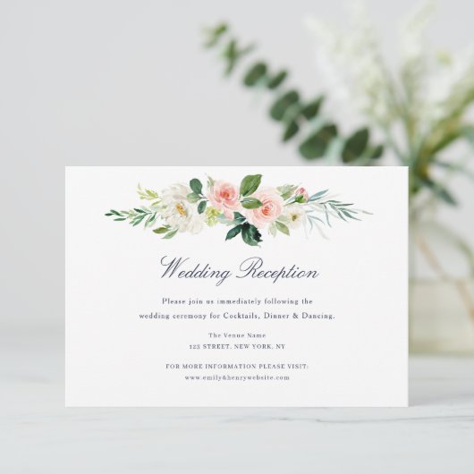Hochzeitskarte für Schiffe und Blüten RSVP Karte (Stehend Vorderseite)