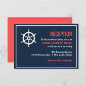 Hochzeitskarte für Schiffe und Korallen Begleitkarte (Vorne/Hinten)