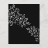 Hochzeitskarte für Schwarz und Weiß Begleitkarte (Rückseite)