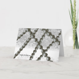 Hochzeitskarte für Schwarz-Weiß-Perlen Karte