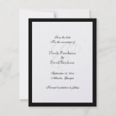 Hochzeitskarte für Schwarze Bänder Save The Date (Vorderseite)