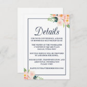 Hochzeitskarte für Seestreitkräfte und Blütenflora Begleitkarte (Vorne/Hinten)