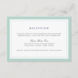 Hochzeitskarte für Seestreitkräfte und Minzebrasse Begleitkarte