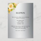 Hochzeitskarte für Silber und Gelb Rosen Begleitkarte (Vorderseite)