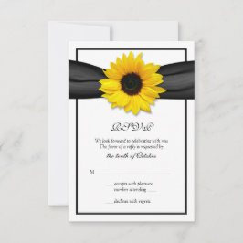 Hochzeitskarte für Sonnenblumen RSVP Karte