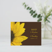 Hochzeitskarte für Sonnenblumen RSVP Karte (Stehend Vorderseite)