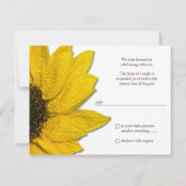 Hochzeitskarte für Sonnenblumen RSVP Karte (Rückseite)