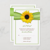 Hochzeitskarte für Sonnenblumen RSVP Karte (Vorne/Hinten)