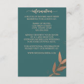 Hochzeitskarte für Spruce und Bronze Fall Leaf Begleitkarte (Vorderseite)