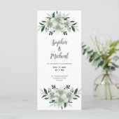 Hochzeitskarte für staubige Weiße (Stehend Vorderseite)