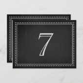 Hochzeitskarte für Tischnummern (Vorne/Hinten)