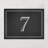 Hochzeitskarte für Tischnummern (Vorderseite)