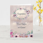 Hochzeitskarte für Tochter und Ehemann Karte (Gelbe Blume)