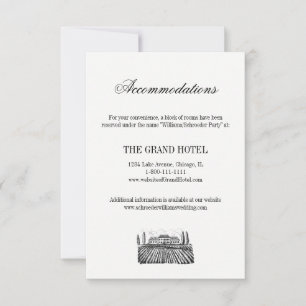 Hochzeitskarte für Toile & Kalligrafie RSVP Karte