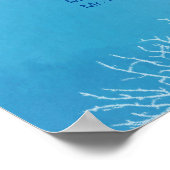 Hochzeitskarte für tropische Fischstrände Poster (Ecke)