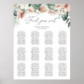 Hochzeitskarte für tropische Palmflora Poster (Vorne)