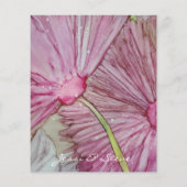 Hochzeitskarte für Türkis und Lavendel (Rückseite)