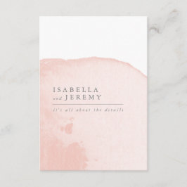 Hochzeitskarte für Wasserfarben Begleitkarte