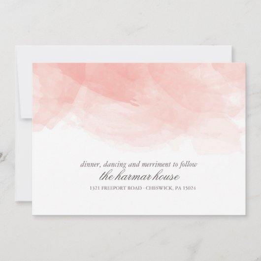 Hochzeitskarte für Wasserfarben Einladung (Vorderseite)