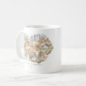 Hochzeitskarte für Wasserfarben | Monogramm frisch Kaffeetasse (Vorderseite Links)