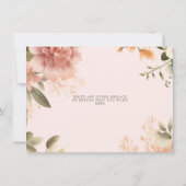 Hochzeitskarte für Wasserfarben Save the Date (Rückseite)