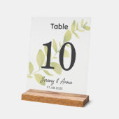 Hochzeitskarte für Wasserfarben-Tischnummer Acrylschild (Winkel)