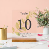 Hochzeitskarte für Wasserfarben-Tischnummer Acrylschild (Hochzeit)