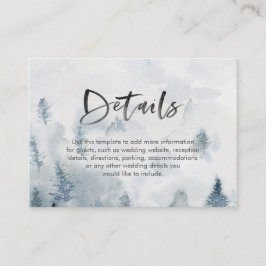 Hochzeitskarte für Wasserfarbenwald Begleitkarte