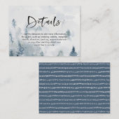 Hochzeitskarte für Wasserfarbenwald Begleitkarte (Vorne/Hinten)