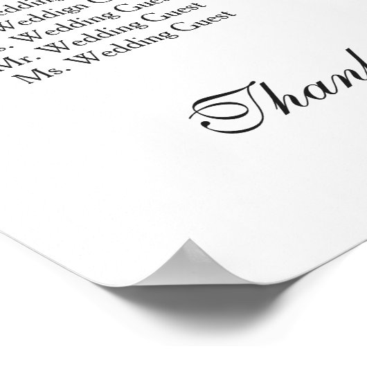 Hochzeitskarte für Winterkranz Poster (Ecke)