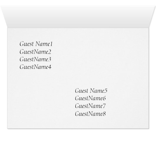 Hochzeitskarte, gelbe Tulpe-Blume (Innenansicht Horizontal (Unten))