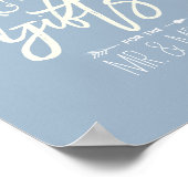 Hochzeitskarte & Geschenke Aquarellbilder Poster (Ecke)