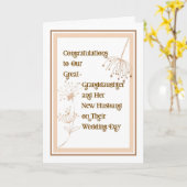 Hochzeitskarte Große Enkeltochter & Neues Ehemann Karte (Gelbe Blume)