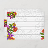 Hochzeitskarte Helle Blume Postkarte (Vorne/Hinten)