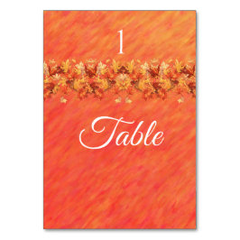 Hochzeitskarte - Herbstwochen - Tischnummer