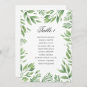 Hochzeitskarte im Grünen. botanisch Einladung (Vorne/Hinten)