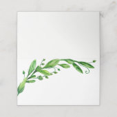Hochzeitskarte im Grünen Botanischer Garten Platzkarte (Außenseite Aufgefaltet)