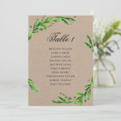 Hochzeitskarte im Sommer. Rustikaler Plan Einladung (Stehend Vorderseite)