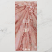 Hochzeitskarte in Rosa und Lavendel Menükarte (Rückseite)