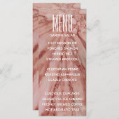 Hochzeitskarte in Rosa und Lavendel Menükarte (Vorne/Hinten)