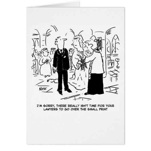 Hochzeitskarte. Keine Zeit für die kleine Printwer (Vorne)