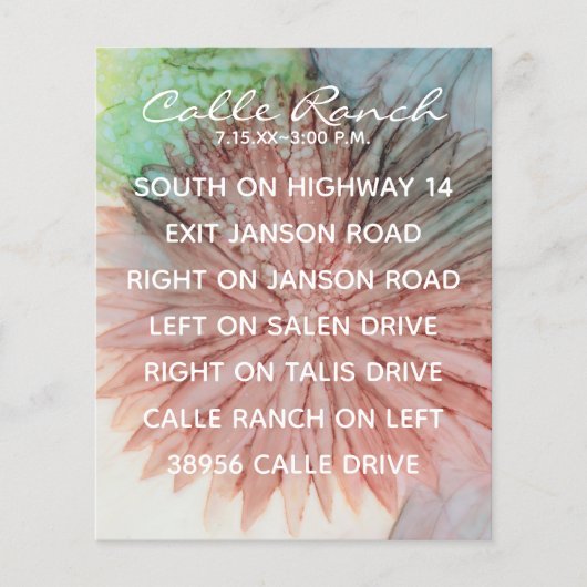 Hochzeitskarte Lieblich in Pink und Lavendel (Vorderseite)